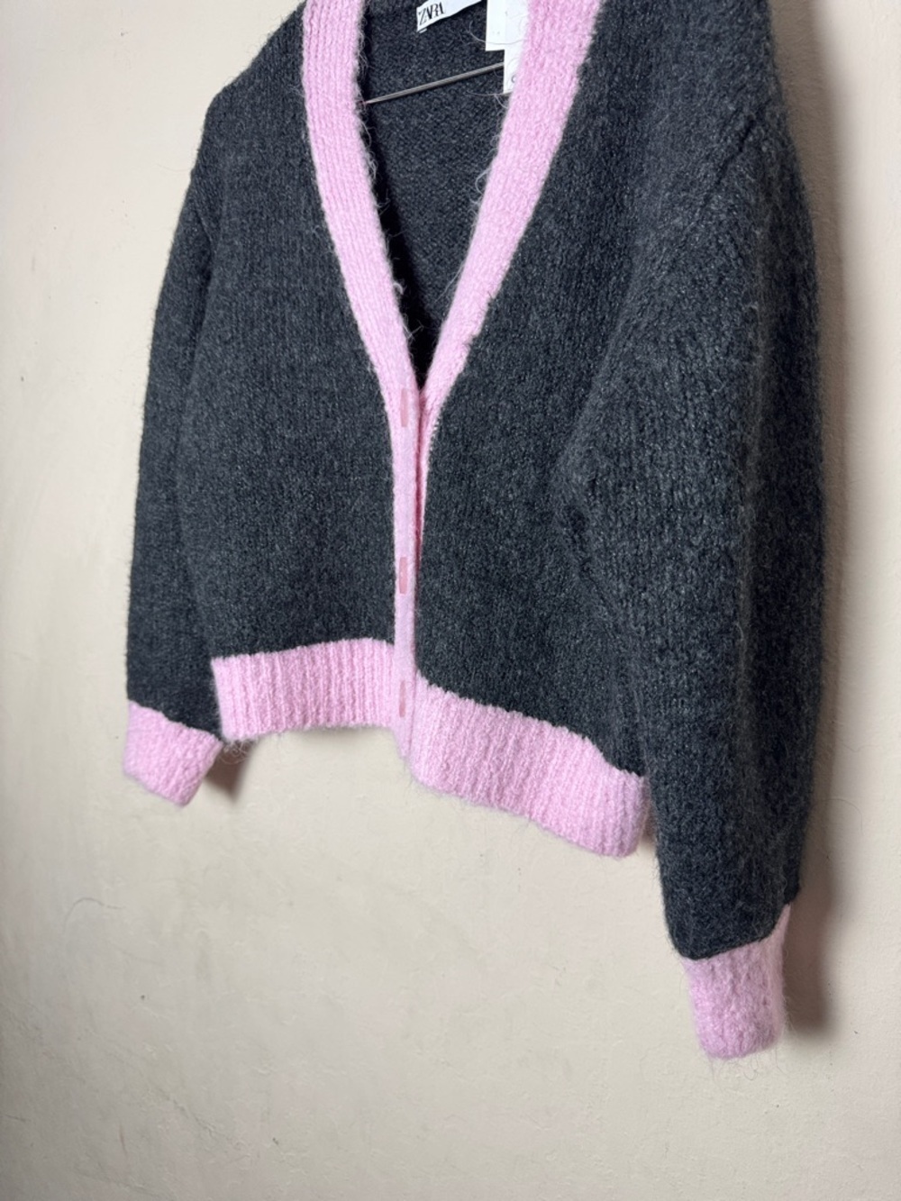Zara Cropped Knit Cardigan NWT Size Medium - Picture 3 of 6